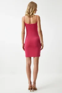 Happiness İstanbul Thread Sleeveless Jersey Mini Dress - Image 5