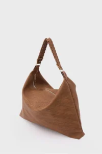 Shule Bags Polly Braided Casual Shoulder Bag Tan - Image 6