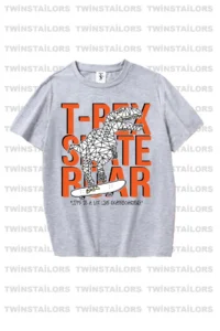 twins tailors Shark Printed 3-Pack Unisex Light Blue-Grey-White Kids T-Shirt - Image 3
