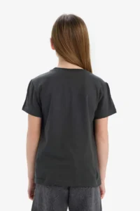DeFacto Slim Fit Narrow Cut Crew Neck Ribbed Short Sleeve T-Shirt Girl Child - Image 6