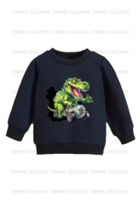 twins tailors Astronaut Printed 3 Pack Unisex Navy Blue-Grey-Black Crew Neck Kids Sweatshirt - Image 2