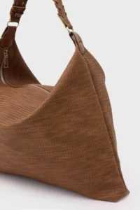 Shule Bags Polly Braided Casual Shoulder Bag Tan - Image 7