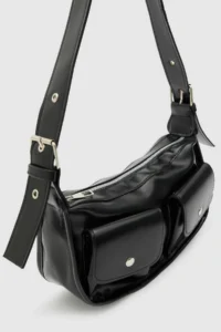 Shule Bags Diana Vintage Baget Bag Black - Image 3