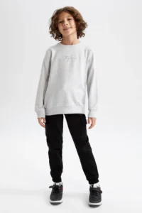 DeFacto Boys' Crew Neck Sweatshirt - Image 2