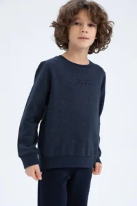 DeFacto Boys' Crew Neck Sweatshirt