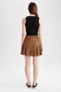 DeFacto Leopard Patterned with flywheel Mini Shorts Skirt Z1313az22au - Image 6