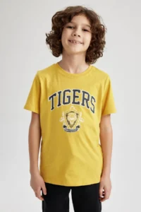 DeFacto Boy's Crew Neck Printed Short Sleeve T-Shirt Z2797a623sm
