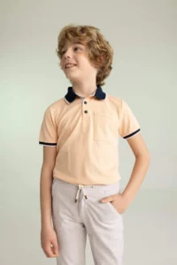 DeFacto Boys' Short Sleeve Polo Shirt T-Shirt