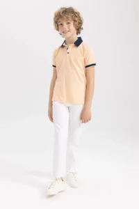 DeFacto Boys' Short Sleeve Polo Shirt T-Shirt - Image 5