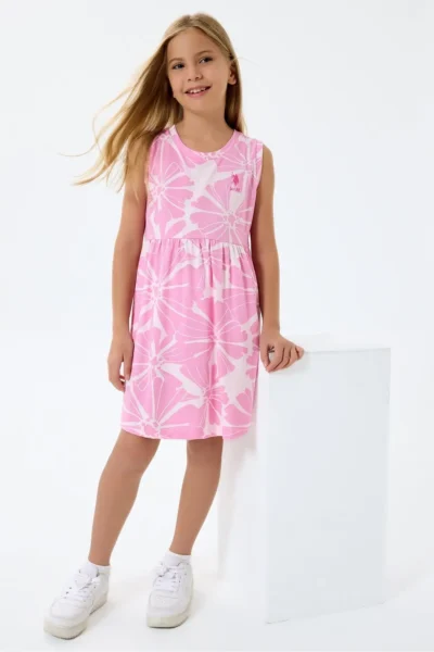 US Polo Assn. 4-9 Age Licensed Us Polo Shirt Assn Girls' Dress-Nil