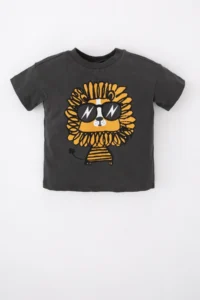 DeFacto Baby Boy Crew Neck Animal Patterned Short Sleeve T-Shirt Z5400a223sm