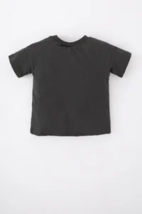 DeFacto Baby Boy Crew Neck Animal Patterned Short Sleeve T-Shirt Z5400a223sm - Image 4