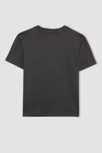 DeFacto Boy's Oversize Wide Fit Crew Neck Gradient Printed Short Sleeve T-Shirt - Image 8