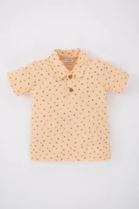 DeFacto Baby Boy Printed Pique Short Sleeve T-Shirt Z6835a223sm