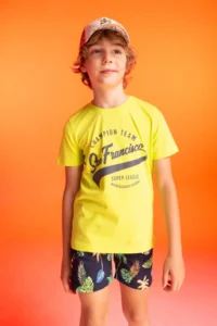 DeFacto Boy's Crew Neck Printed Short Sleeve T-Shirt Z8002a623sm - Image 2