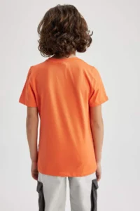 DeFacto Boy's Crew Neck Printed Short Sleeve T-Shirt - Image 3