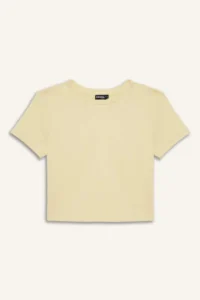 DeFacto Fitted Crew Neck Basic Plain Short Sleeve T-Shirt - Image 2