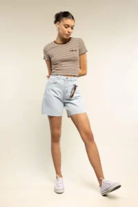 DeFacto Cool Fitted Embroidered Ribbed Short Sleeve T-Shirt - Image 2