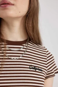 DeFacto Cool Fitted Embroidered Ribbed Short Sleeve T-Shirt - Image 7
