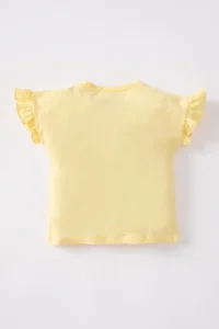 DeFacto Baby Girl Crew Neck Slogan Printed Short Sleeve T-Shirt Z9227a223sm - Image 6
