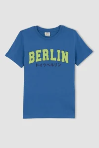 DeFacto Boy's Crew Neck Printed Short Sleeve T-Shirt - Image 4