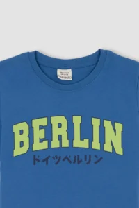 DeFacto Boy's Crew Neck Printed Short Sleeve T-Shirt - Image 5