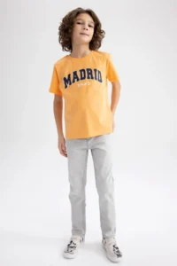 DeFacto Boy's Crew Neck Printed Short Sleeve T-Shirt Z9320a623hs - Image 2