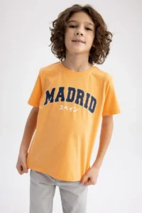 DeFacto Boy's Crew Neck Printed Short Sleeve T-Shirt Z9320a623hs - Image 3