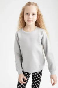 DeFacto Girls' Basic Sweatshirt