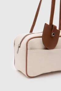 Shule Bags Solea Garnished Rectangular Tote Bag Tan - Image 6
