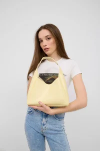 Shule Bags Mono Yavrulu Shoulder Bag Yellow - Image 2