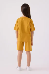US Polo Assn. U.s. Polo Shirt Assn Girls' Yellow Bermuda Set - Image 5