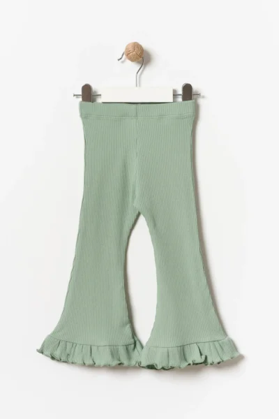 Minipodyum Girls' Frilly İspanyol Hem Leggings