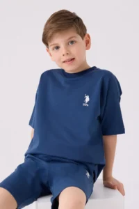 US Polo Assn. U.s. Polo Shirt Assn Boys' Blue Bermuda Set - Image 2