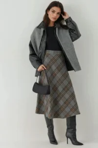 Hiccup A-Form Thick Midi Skirt - Image 6
