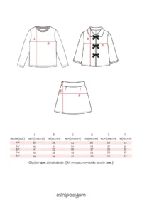 Minipodyum Girls' Skirt Bottom Top Set Eid 3 Sets - Image 8