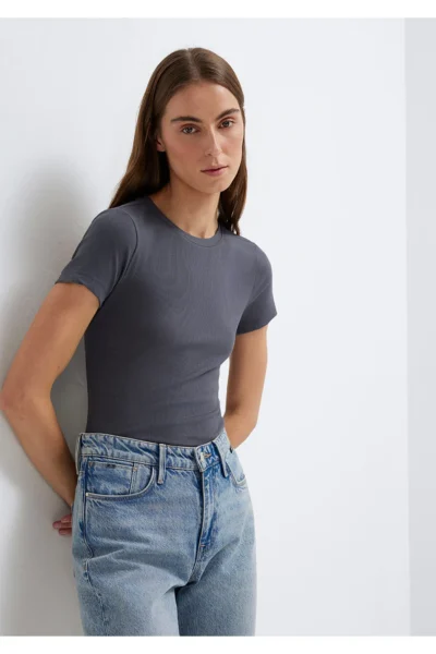 Mavi Anthracite (TENCEL™) Basic T-Shirt Slim Fit / Slim Fit -83620