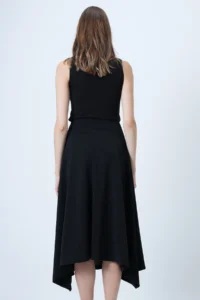 Trend Alaçatı Stili Women's Black Gold Button Detailed Midi Length Skirt Alc-X14639 - Image 7