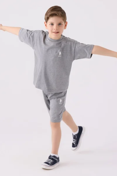 US Polo Assn. U.s. Polo Shirt Assn Boys' Gray Bermuda Set