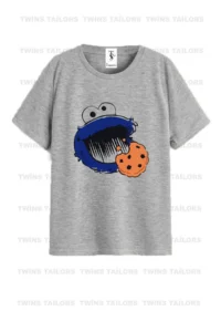 twins tailors Children's Printed Black-white-gray Pack of 3 Children's Crew Neck T-shirts - Image 4