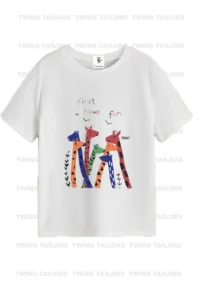 twins tailors Children's Dinosaur Printed White Crew Neck 3-Piece Children's T-shirt Pack - Image 3