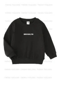 twins tailors Brooklyn Printed 3 Pack Unisex Black-Sax Blue-Grey Crew Neck Kids Sweatshirt - Image 2