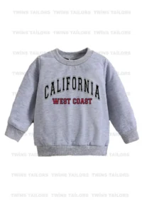 twins tailors Brooklyn New York Printed 3 Pack Unisex Red-Black-Grey Crew Neck Kids Sweatshirt - Image 6
