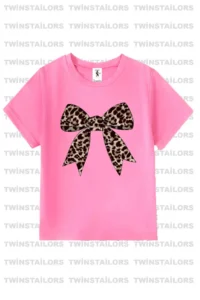 twins tailors Ribbon and Bow Printed 3-Pack Black-White-Pink Girls' T-Shirt - Image 4