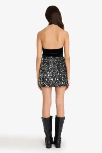 DeFacto Beli Elastic sequined Mini Skirt - Image 4