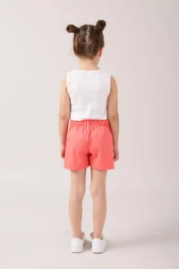 Minipodyum Girls' Embroidery Detailed Shorts Skirt - Image 3