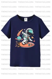twins tailors Surfing Printed 3 Pack Unisex Light Blue-White-Navy Blue Children's T-Shirt - Image 2