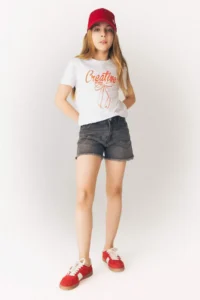 DeFacto Crew Neck Printed Short Sleeve T-Shirt Girl - Image 2