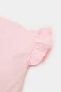 DeFacto Crew Neck Printed Short Sleeve T-Shirt Baby Girl - Image 3