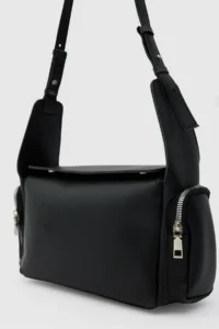 Shule Bags Barenia Retro Crossbody Bag Black - Image 5